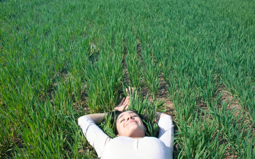 woman laying down pleasure